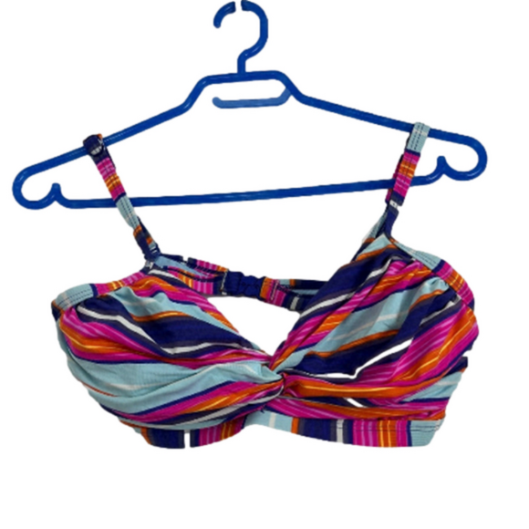 Baku Bandana Striped Bikini Top - Picture 1 of 8